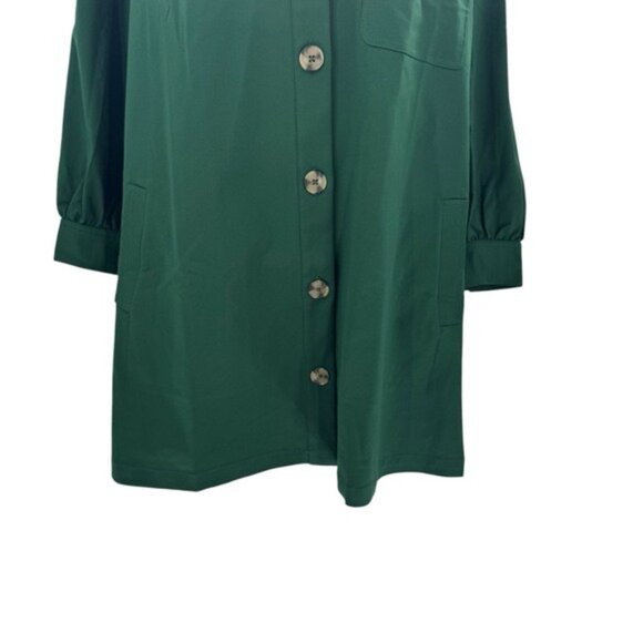 Tuckernuck NEW Dark Green Blake Long Sleeve Relaxed Fit Mini Dress Size S - Picture 6 of 11